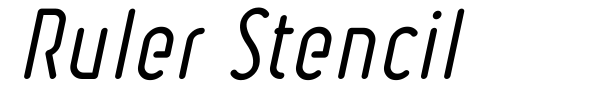 Ruler Stencil font preview